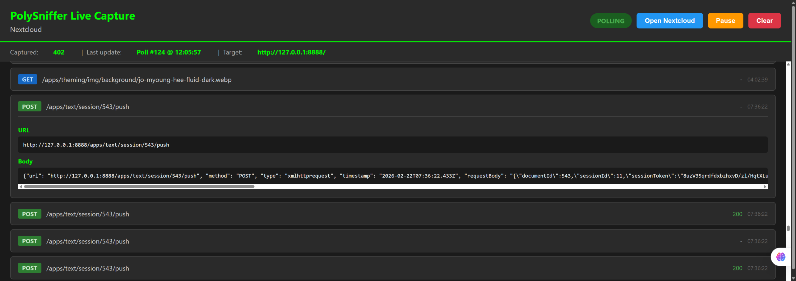 PolySniffer Screenshot
