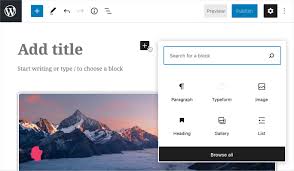 WordPress Block Editor Interface